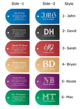 Custom Engraved Metal Luggage Tag- 6 Colors Available- Personalized