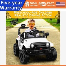 Ride on Truck Car 12V Kids with Remote Control Spring Suspension LED Lights