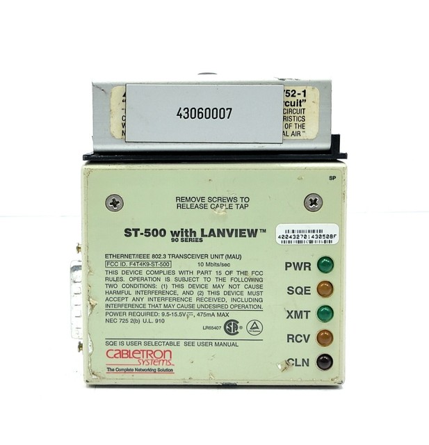 Cabletron Systems St 500 01 Lanview Series 90 Ethernet Ieee802 3 Transceiver Mau For Sale Online Ebay