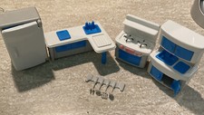 Vtg Toys R Us KITCHEN ROOM 2 Piece” MY SWEET HOME" Miniature Dollhouse Furniture