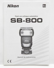 Near Mint Nikon Autofocus Speedlight SB-800 Instruction Manual In Spanish P4643