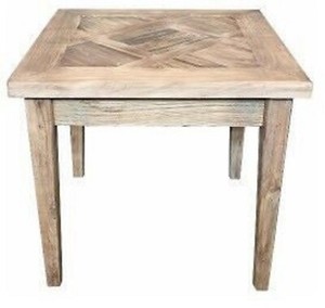 Casa French Provincial Recycled Elm Parquetry Top Side Table Lamp Table Ebay