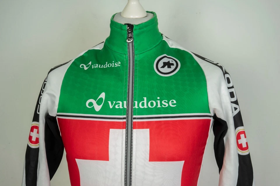 Assos Cycling Racing Red/ White/Green Jersey Longsleeve Men's Jacket Size S - Image 2 of 4