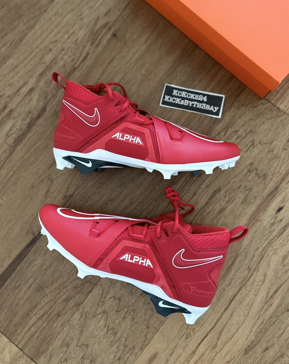 Nike Alpha Menace Pro 3 Mid Football Cleats Red CT6649-616  display picture 2