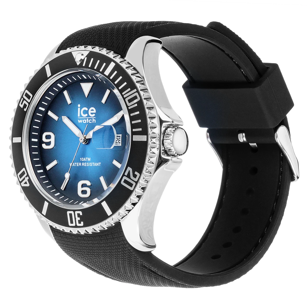 Ice Watch Black Mens Steel - Ice | 020342 Blue Watch Deep eBay Analogue