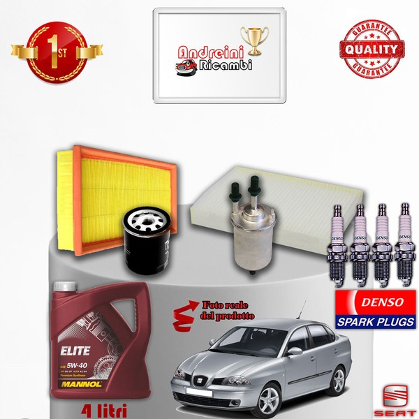 Inspektionskit Filter ÖL Kerzen Seat Cordoba III 1.4 16V 74KW Von 2008->-image