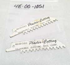 48-00-1051 Milwaukee Sawzall Plaster-Cutting Blades - Qty 2 Pieces