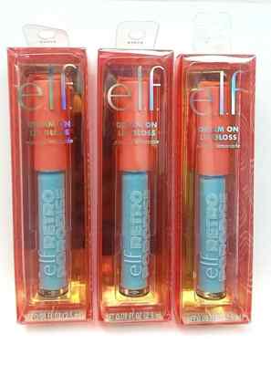 3 Stück ELF e.l.f. Retro Paradise Dream On Lipgloss Elektrische Limonade Versiegelt