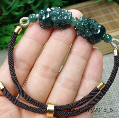 Certified Icy Green Burma 100% Natural A Jadeite jade PiXiu