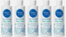 Clean Life No Rinse Body Wash 8 Fl. Oz Each Bottle - 5 PACK