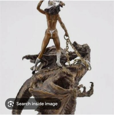 Boris Vallejo Bronze Sculpture Franklin Mint Maiden Serpent's