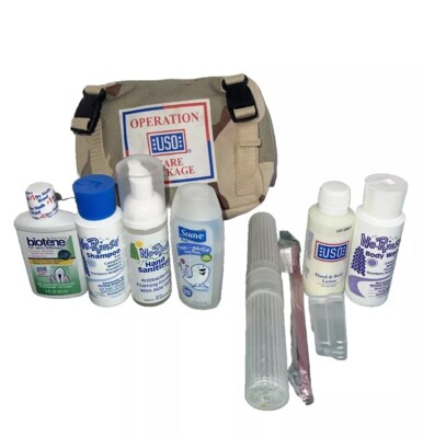 USGI Desert Storm USO Operation Care Package Toiletry Kit, Carry Case W/9 Items