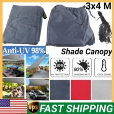 Sand Sun Shade Sail Sunscreen Rectangle Awning Canopy Outdoor Garden Patio 3*4m