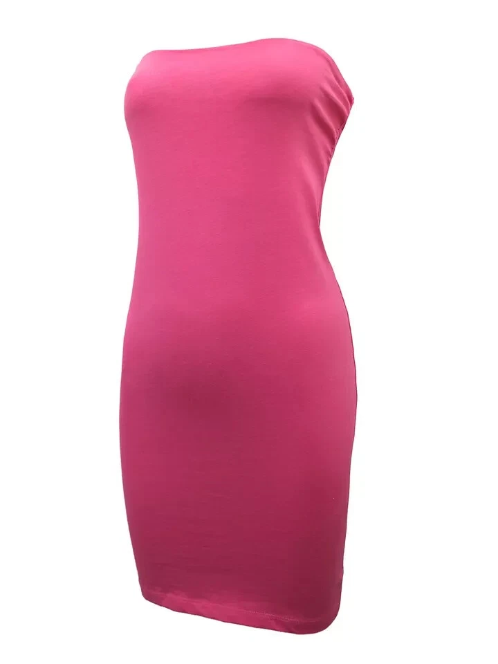 UNDERCOVER Abito estivo Basic U rosa supporto segreto senza spalline S UK 10 12