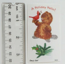 Suzy's Zoo A HOLIDAY HELLO! - 1 Module of Vintage Holiday Stickers #9824
