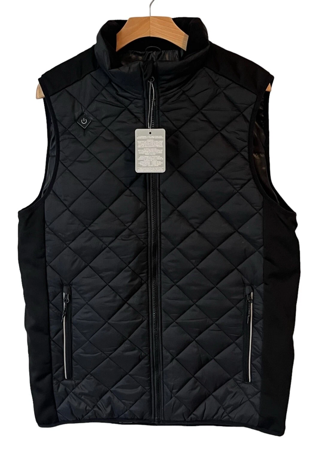Trimark Heat Panel Puffer Vest Mens Small Black Shefford Power Heated Warm NEW