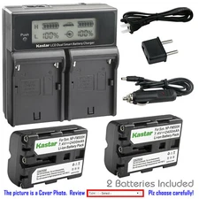 Kastar Battery LCD Dual Fast Charger for Sony NP-FM500 Alpha a99 II SLT-A99 II