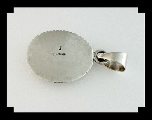 Handcrafted Sterling and Blue Ridge Turquoise Pendant - Picture 5 of 10