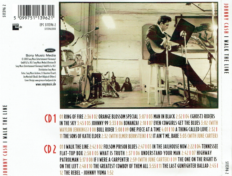(2CDs) Johnny Cash - I Walk The Line - Ring Of Fire, Man In Black, Bonanza! - Bild 2 von 2