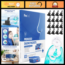 100 Saline Packets  16 Silicone Pods Set for Navage Nasal Care - Sinus Rinse Re