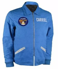 Carroll Shelby Ford Vs Ferrari Blue Cotton Jacket Sizes Xxs-3xl Carroll Shelby Ford Vs Ferrari Blue Cotton Jacket Sizes Xxs-3xl