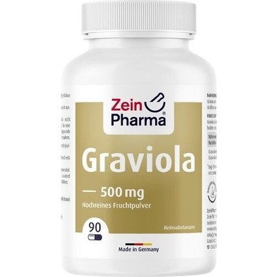 GRAVIOLA KAPSELN 500 mg/Kap.reines Blattpulv.Peru, 90 St PZN 10326004