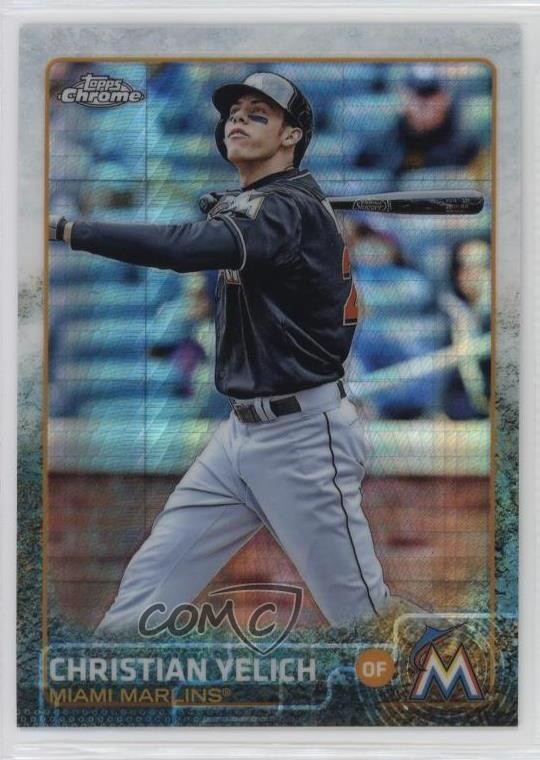 2015 Topps Chrome Prism Refractor Christian Yelich #48 u0u