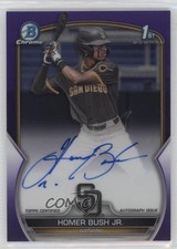 2023 Bowman Draft Chrome Prospect Purple Refractor /250 Homer Bush Jr Auto 10no