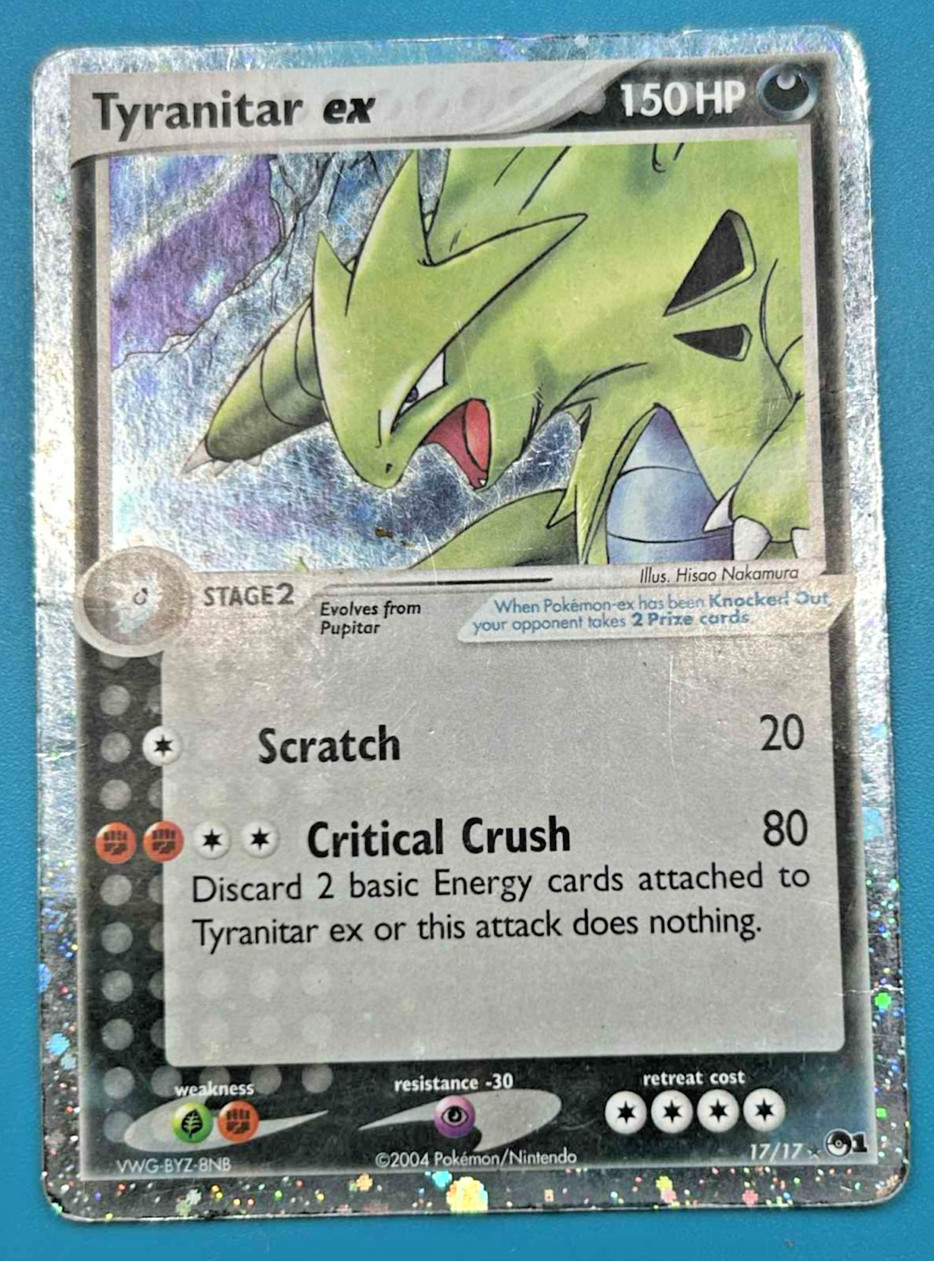 Pokemon TCG Tyranitar EX 17/17 Pop Series 1 Ultra Rare Holo Card #17/17