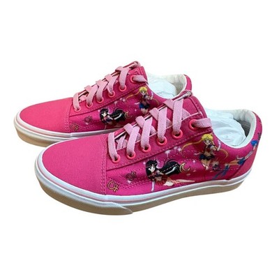 Vans Sneakers Women 7.5 Pink Sailor Moon Old Skool Customs Anime Limited Edition
