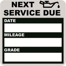 Oil Change Stickers Static Cling, 120pcs 2x2 Inches Oil Change Reminder Sticker