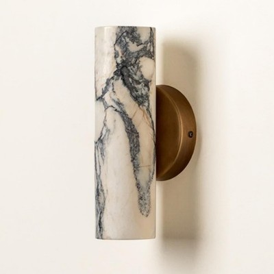 ZHKABEG 9.45 Inch Alabaster Wall Sconces, Nordic Style Natural Stone Wall Lam...