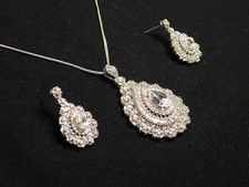 💎 Rare 18K white gold jewelry set with 250 Natural Diamond stones + Appraisal