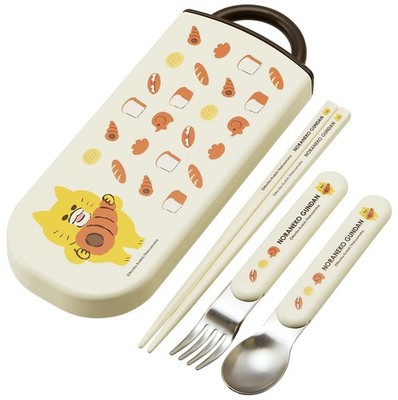 Skater Children's Trio Set Chopsticks Spoon Fork Cutlery Processed Sliding Type