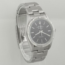 2000 Rolex Air King 14010M Black Dial 34mm Stainless Steel Engine Turned Watch 2