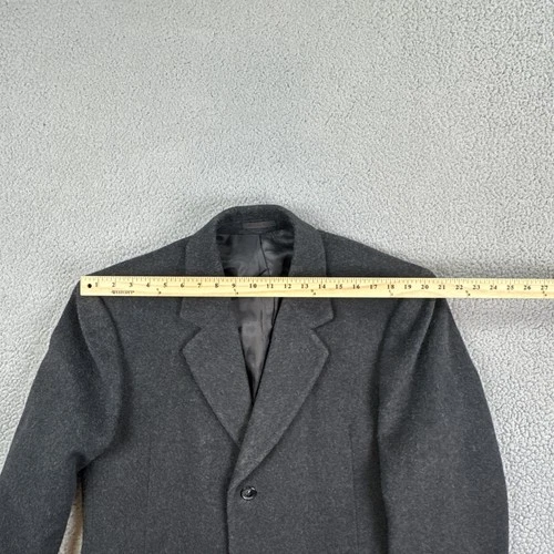 Nino Cerruti Rue Royale Wool Cashmere Blend Overcoat 42R Charcoal Gray 3 Button image 10
