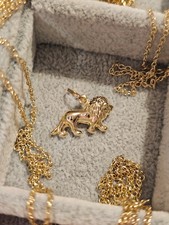 9ct Yellow Gold Lion Charm - Charlotte Gold Vintage Solid 9k Charms and Pendants
