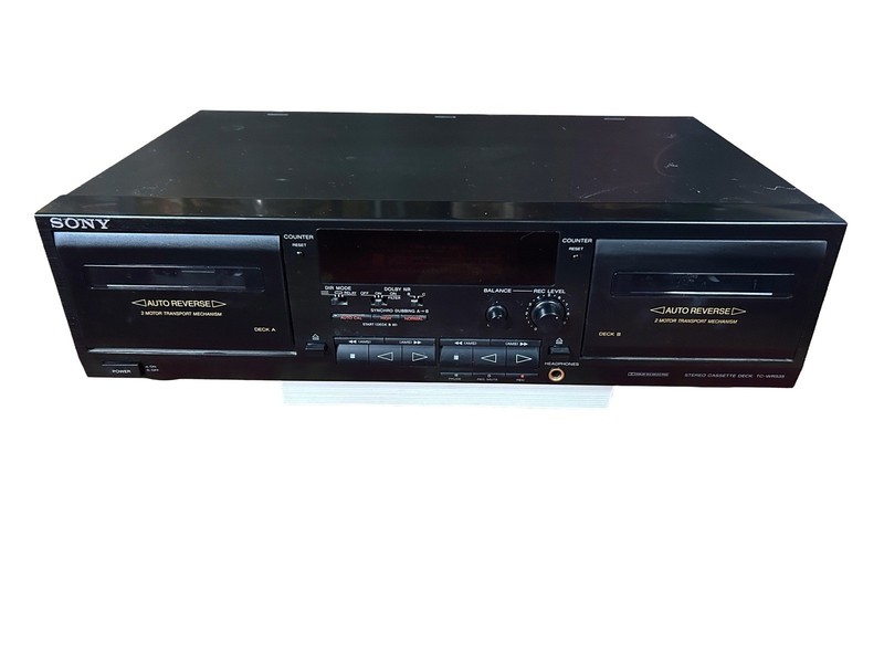 Sony TC-WR535 Dual Cassette Deck Auto Reverse Dolby NR HX Pro RCA Black