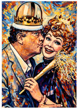 JACKIE GLEASON & LUCILLE BALL * Fun Novelty * CELEBRITY * Art Card * ATC ACEO