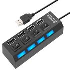 4 Ports USB Hub SéParateur USB 2.0 Hub LED avec 4 Interrupteurs Marche / Ar7395