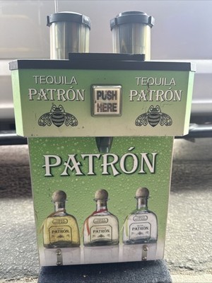 Patron Tequila Chilled Shot Machine Dispenser 2 Bottle Cooler Bar Tap Display