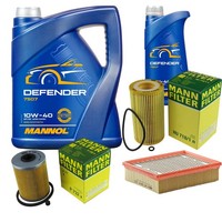 Inspektionspaket 6L Mannol Defender 10W-40 FüR Opel Vectra B Caravan 2.2 Dti