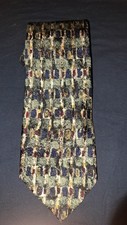 Abstract Made In Italy Silk Neck Tie A 