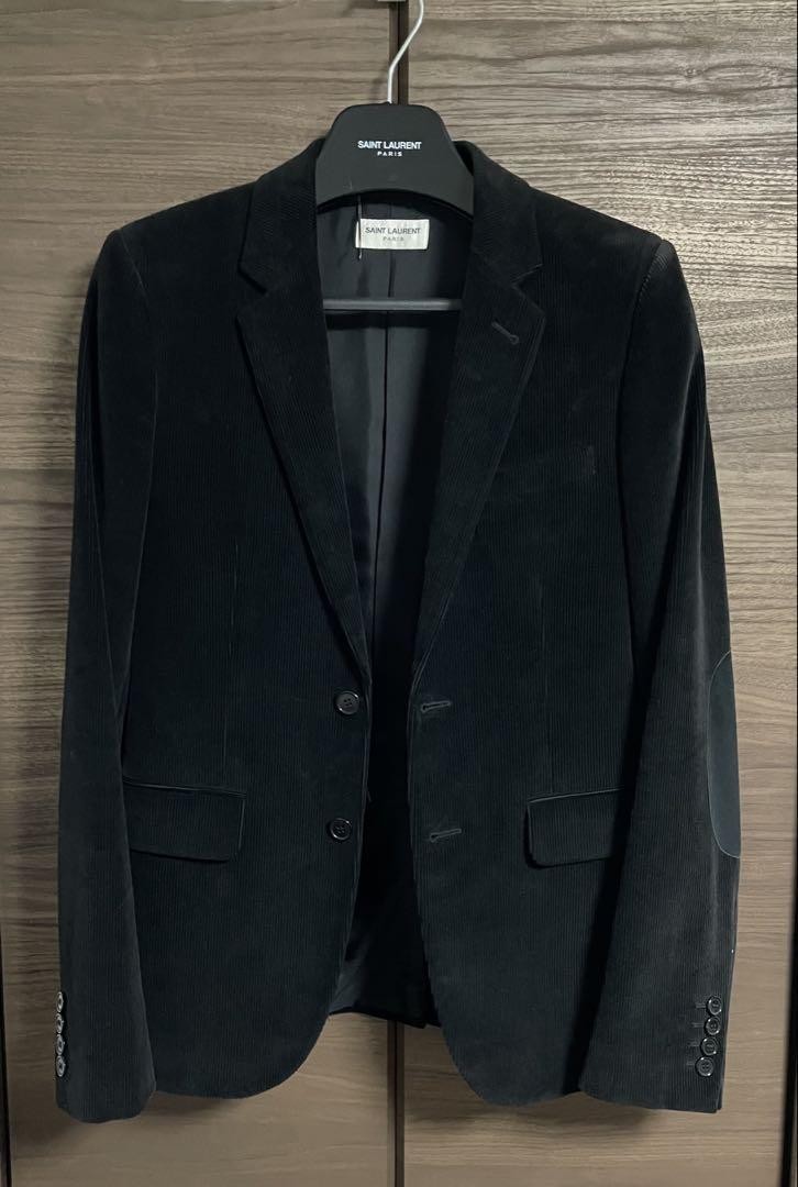 Giacca sartoriale in velluto a coste Saint Laurent