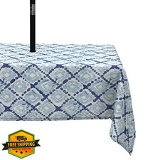 LVTXIII 60x84 Boho Geometry Blue Tablecloth