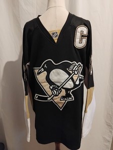 Sidney Crosby Pittsburgh Penguins Reebok NHL Jersey 48 Fight Strap