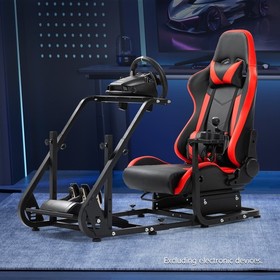 Supllueer G920 Stable Racing Sim Cockpit &Gaming Seat Fit Fanatec Logitech G923