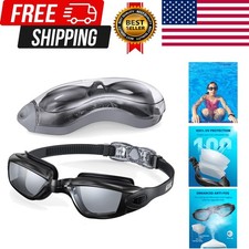 Swim Goggles, Swimming Goggles No Leaking Full Protection Adult Men Women Youth