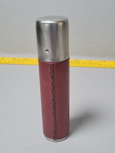 Vintage "Mark Cross " Mini Pocket Flask, Red Leather, Italy, Used