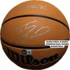 MAGIC JOHNSON AND SHAQ ONEILL SIGNED BASKETBALL BECKETT  COA